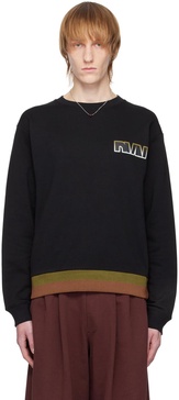 Black Appliqué Sweatshirt