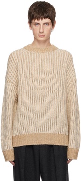 Beige Twotone Sweater