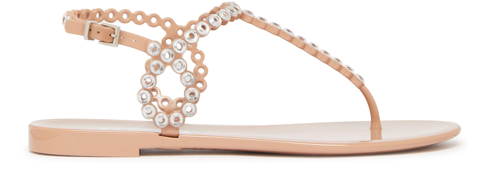 Almost Bare Crystal Jelly sandals