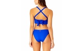 Women's Solid Halter Banded Bra Swim Top