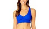 Women's Solid Halter Banded Bra Swim Top