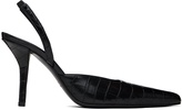 Black Octavie Croc Heels