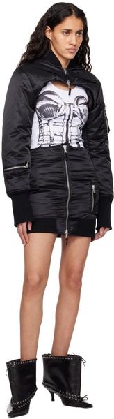 Black 'The Bomber' Miniskirt