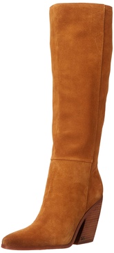 annabel womens zipper almond toe knee-high boots