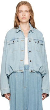 Blue Round Denim Jacket