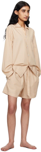 Beige Drawstring Pyjama Shorts