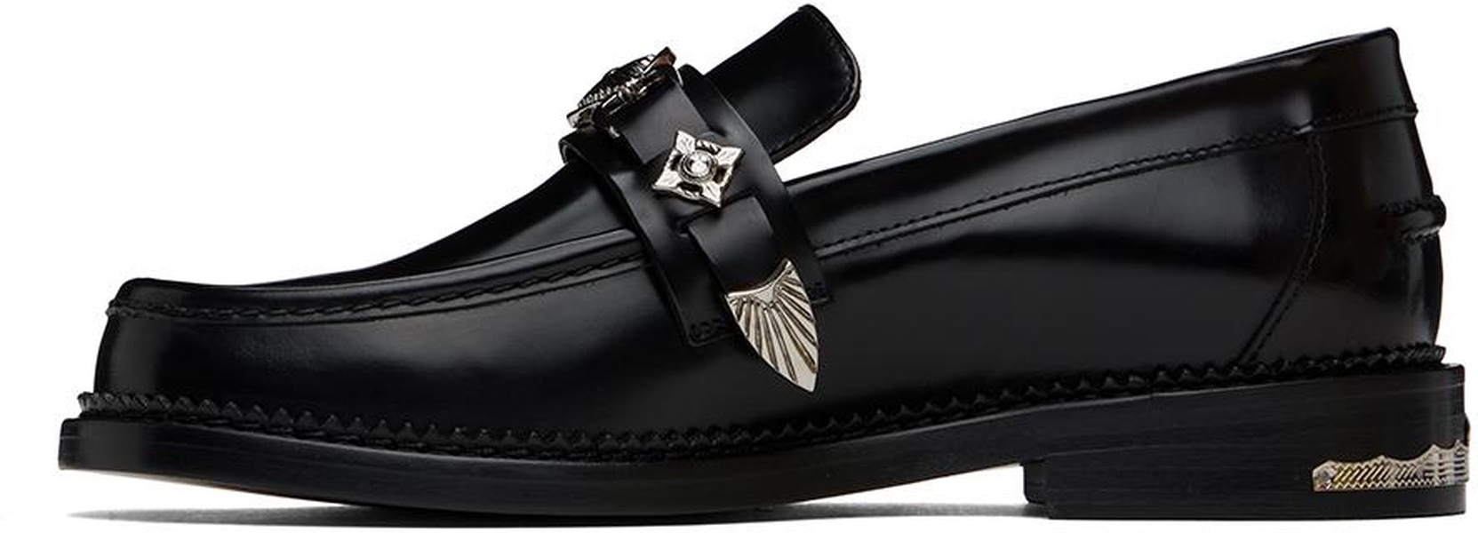 Black Metal Loafers