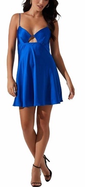 inara dress in electric blue