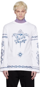 White Glitter Long Sleeve T-Shirt