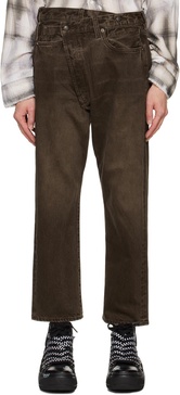 Brown Crossover Jeans