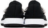 Verona crystal-embellished knitted trainers