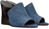 Blue 'La Sculpture' Mules