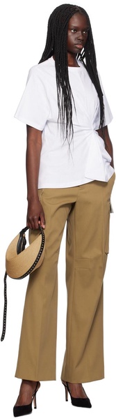 Tan Relaxed Cargo Trousers