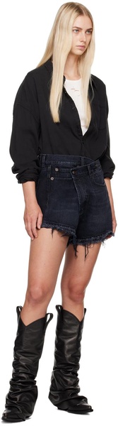 SSENSE Exclusive Black Crossover Denim Shorts