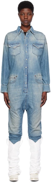 Blue Cowboy Drop Denim Jumpsuit