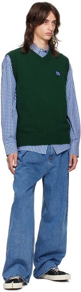 Green TRS Tag Knit Vest