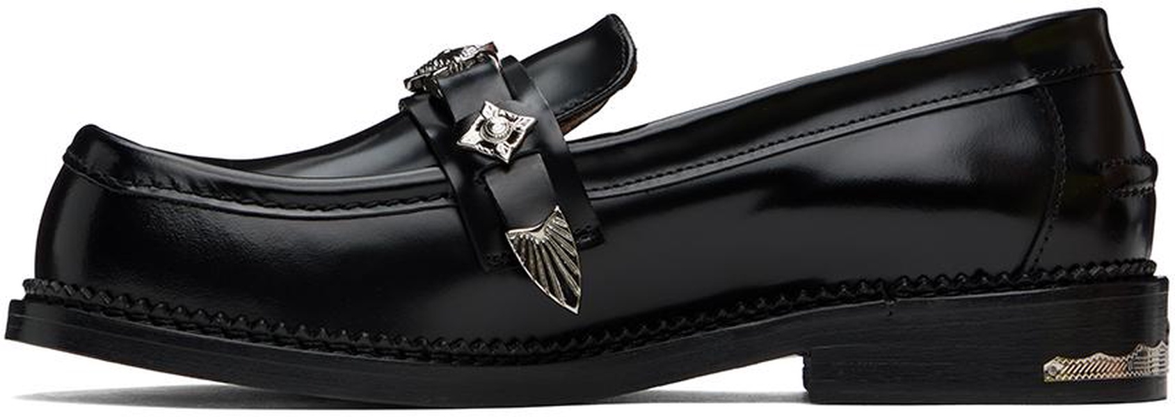 Black Polished Loafers