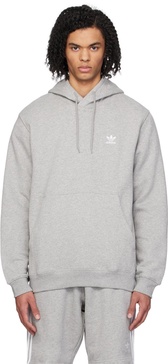 Gray Embroidered Hoodie