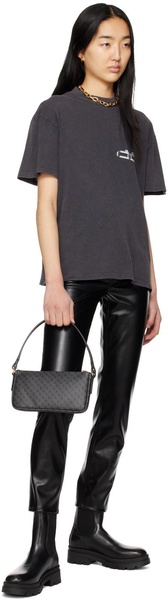 Black Sonya Faux-Leather Trousers