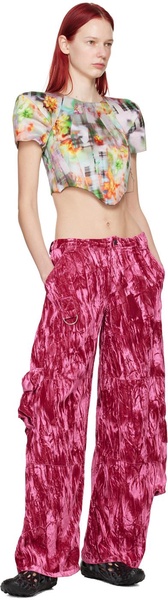 Pink Lawn Cargo Pants