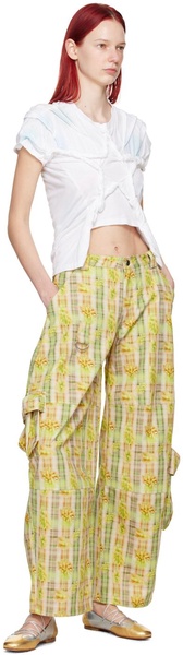 Yellow Lawn Cargo Pants