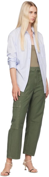 Green Marcelle Low Slung Easy Cargo Pants