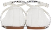 White Ane Lace Ballerina Flats