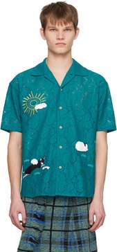 Blue Summer Garden Shirt