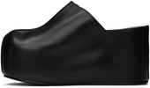 Black Branded Wedge Clogs