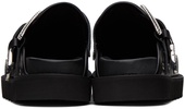 Black Eyelet Metal Sabot Slippers