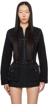 Black Corset Denim Jacket