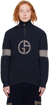 Navy Zip Sweater