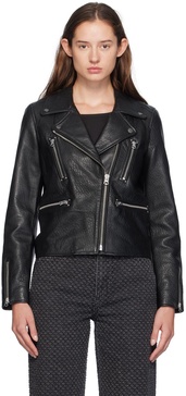 Black Arrow Leather Jacket