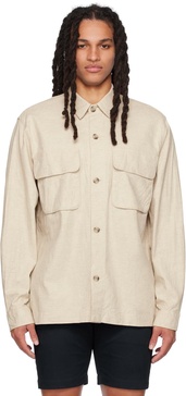 Beige Buttoned Jacket