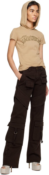 SSENSE Exclusive Brown Denim Cargo Pants