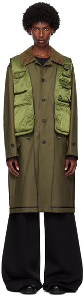 Khaki Layered Inside-Out Coat