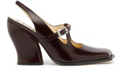 Onda slingback pumps in brushed calf leather