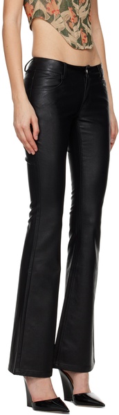 Black Roxy Faux-Leather Trousers