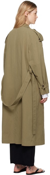 Khaki Denver Down Trench Coat