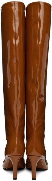 Brown Structured Tall Boots