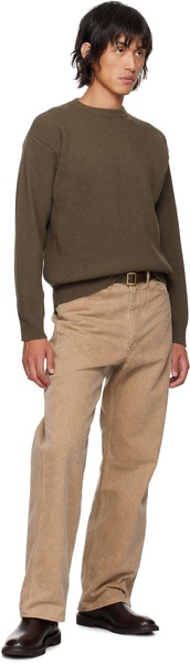 Brown Super Fine Wool Sweater