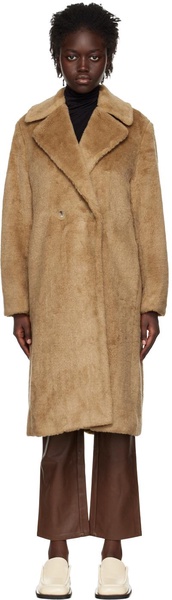 Beige Faux-Fur Coat