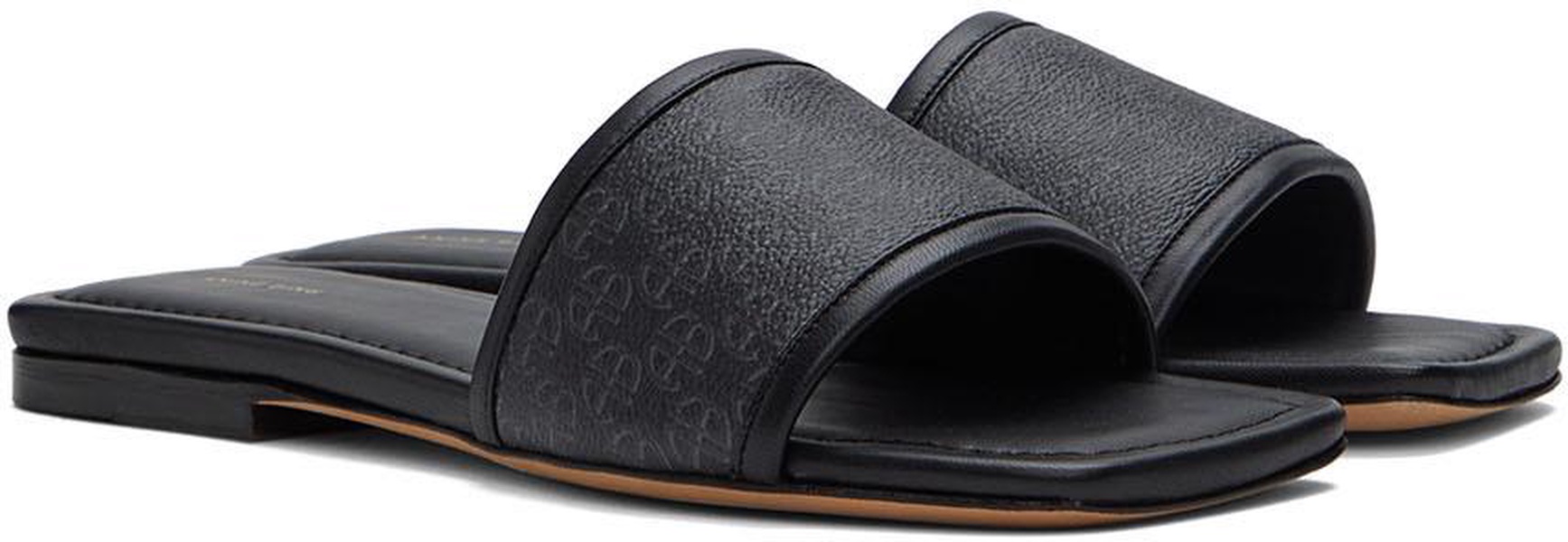 Black Ria Flat Sandals