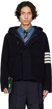 Navy 4-Bar Duffle Coat