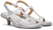 Silver Ciglio Heeled Sandals