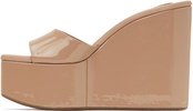 Pink Platform Wedge Mules