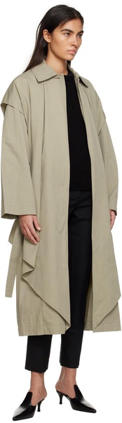 Beige Layered Trench Coat