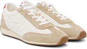 Off-White & Beige Retro Runner Slim Sneakers