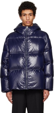 Navy Hooded Down Jacket