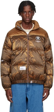 Brown Printed Down Jacket